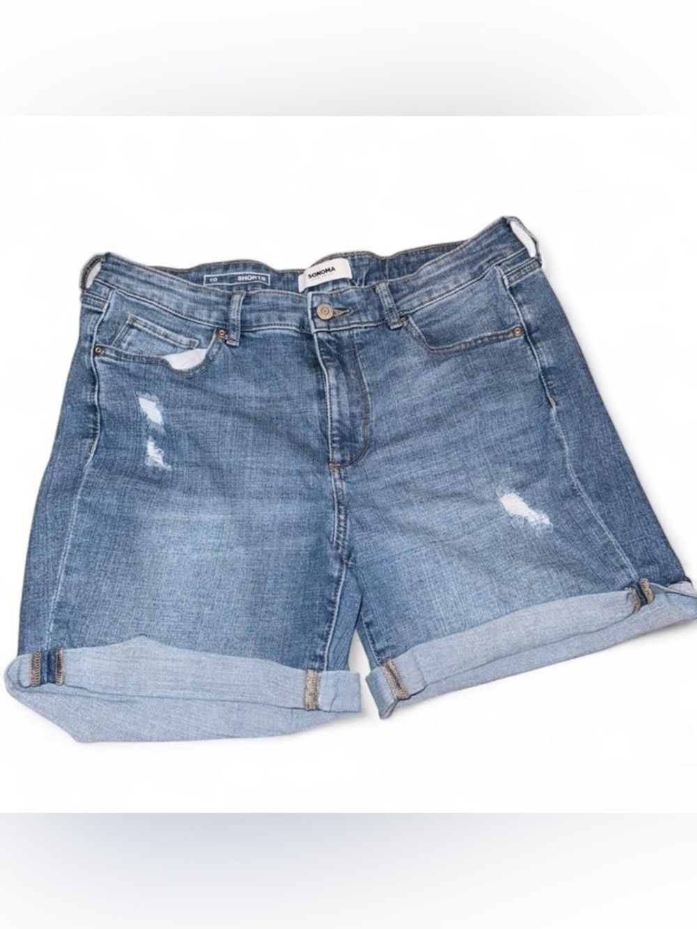 Sonoma Blue Denim Shorts with Contrast Stitching